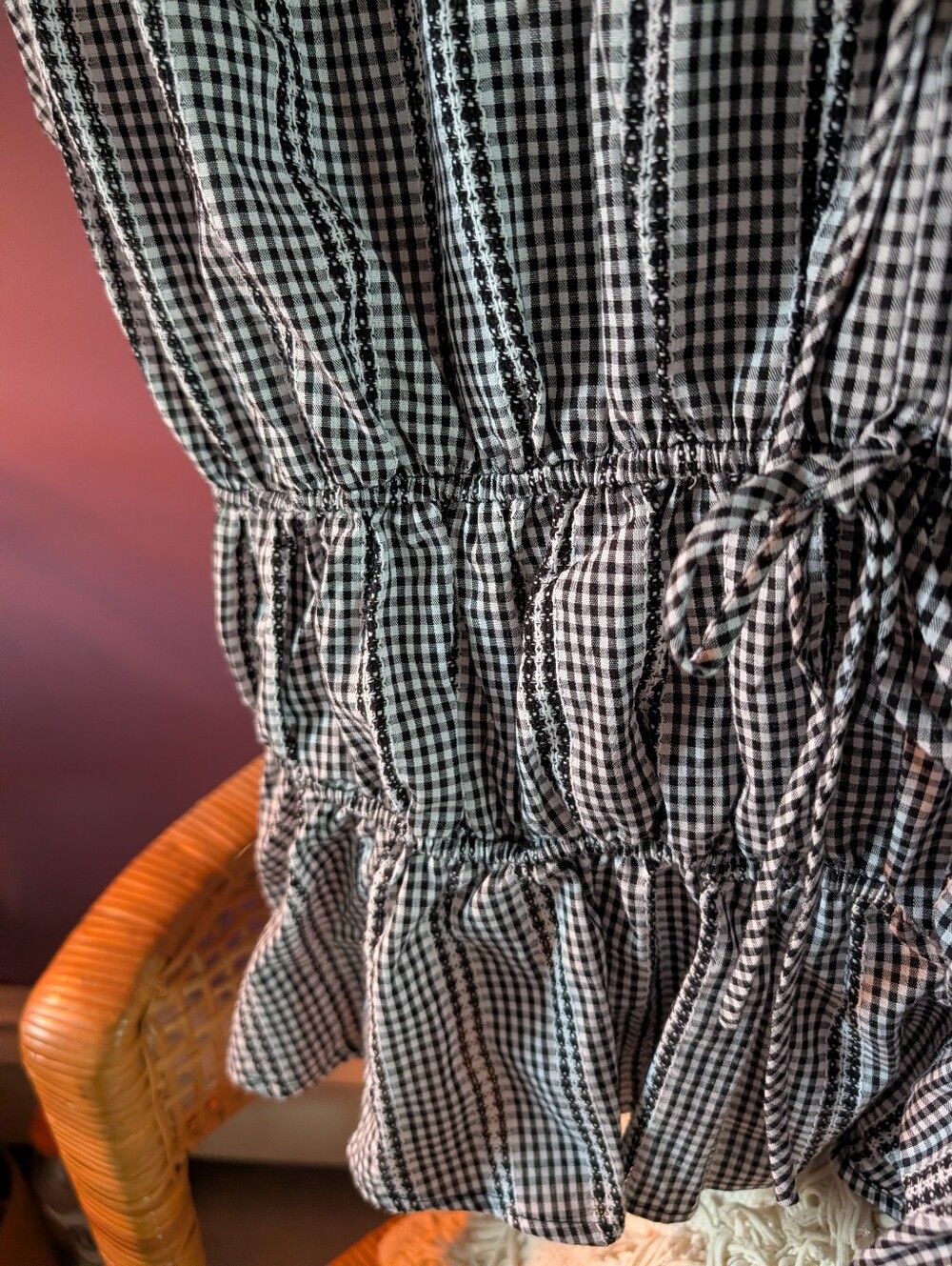 Gingham Cinch Top - Picture 4 of 7
